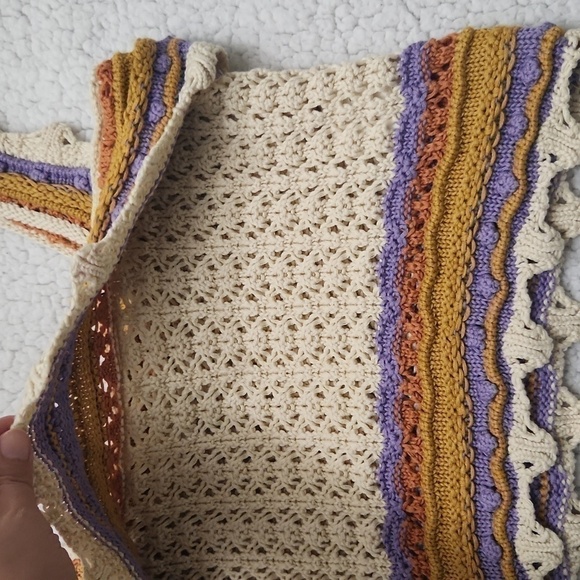 Boho Crochet Crop Top Y2k Blokecore Sexy Flirty Artsy Coquette feminine Beach - Picture 3 of 10